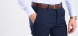 Dark blue suit trousers Basic line