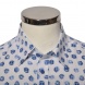 Blue Slim Fit linen shirt