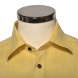 Yellow linen Extra Slim Fit short sleeved shirt