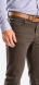 Brown trousers with rooster track pattern