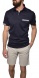 Dark blue cotton polo shirt