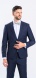 Dark blue Slim Fit suit with small check