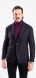 Burgundy wool blazer with pattern