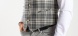 Beige-grey checkered waistcoat