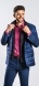 Dark blue padded blazer