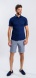 Dark Blue Stretch Extra Slim Fit Short-Sleeve Shirt