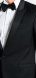 Black wool tuxedo with peak lapel