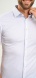 White Extra Slim Fit stretch short sleeved shirt