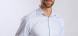 Biela Slim Fit košeľa s modrými pásikmi