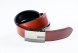 Reversible leather belt with easy fix buckle