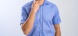 Blue Classic Fit Short Sleeve Shirt with fine pattern