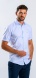 Pale blue Extra Slim Fit Short Sleeve Shirt with subtle sheen