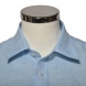Blue linen Slim Fit short sleeved shirt