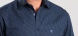 Dark blue patterned Extra Slim Fit shirt