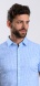White and Blue Striped Stretch Extra Slim Fit Short-Sleeve Shirt