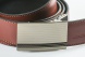 Reversible leather belt with easy fix buckle