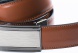 Reversible leather belt with easy fix buckle