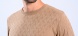 Beige knitted pullover