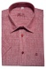 Red linen Slim Fit short sleeved shirt