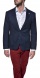 Blue unstructured blazer