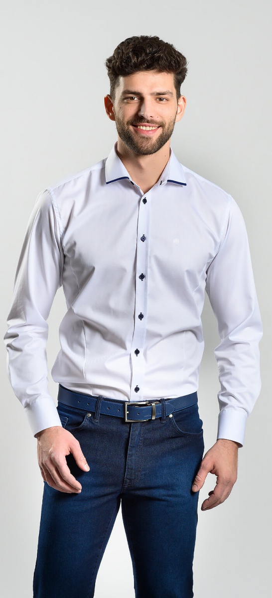 Biela Extra Slim Fit košeľa