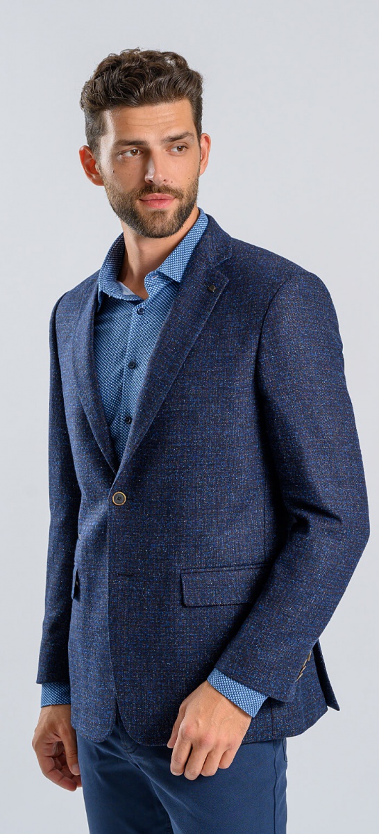 Blue blazer with splash pattern and removable liner XL sizes