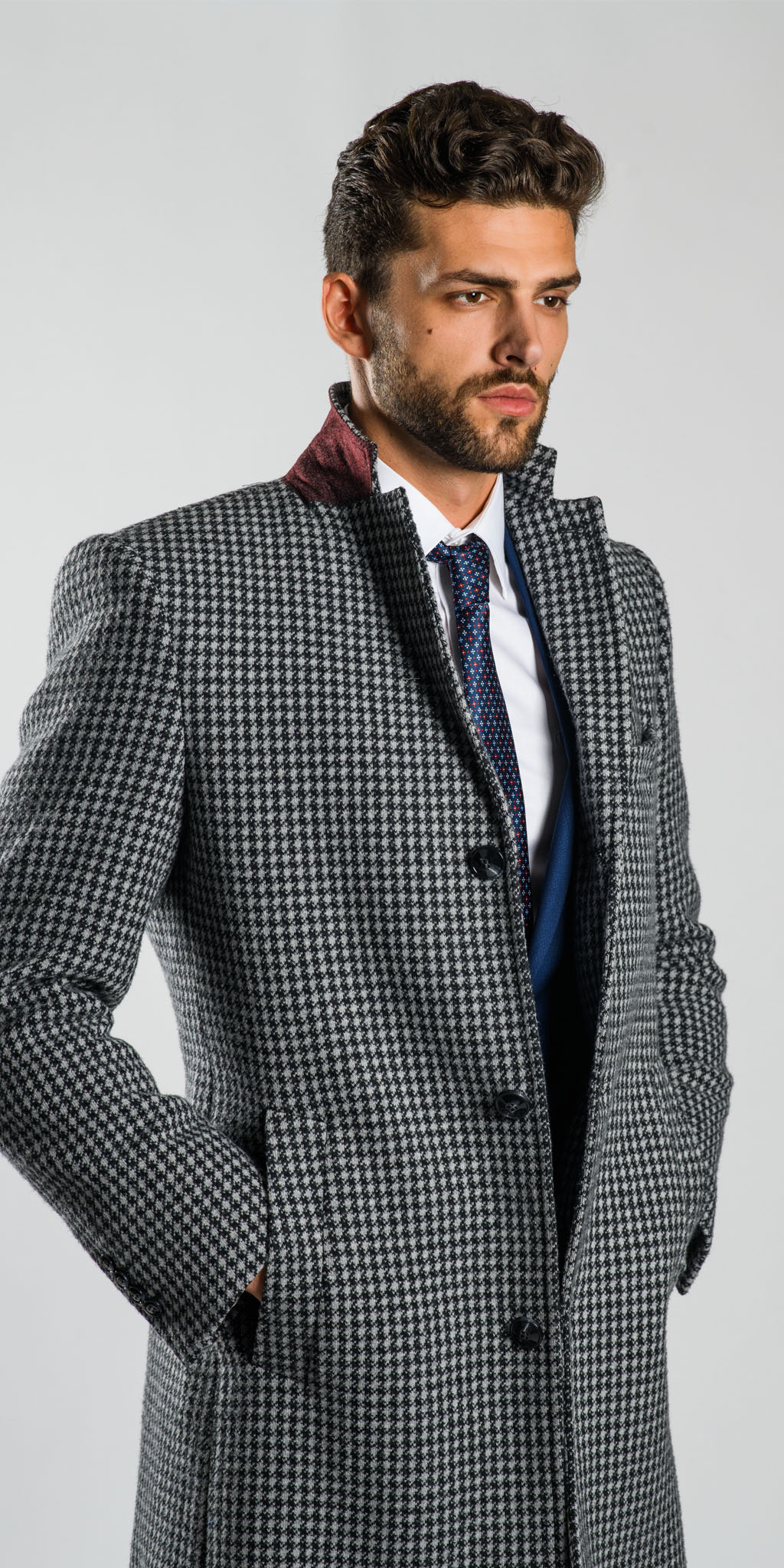 gray winter coat men