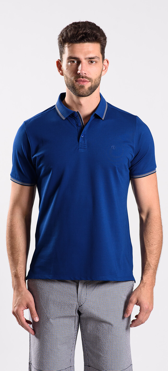 Dark blue polo shirt - Polo shirts - E-shop | alaindelon.co.uk