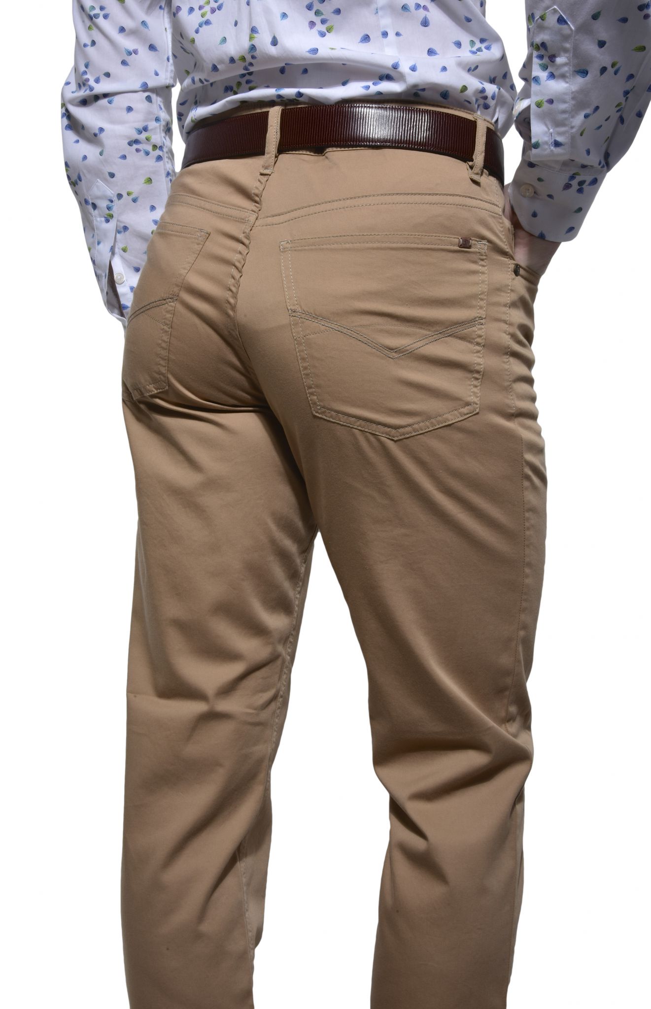 Light brown casual trousers - Trousers - E-shop | alaindelon.co.uk