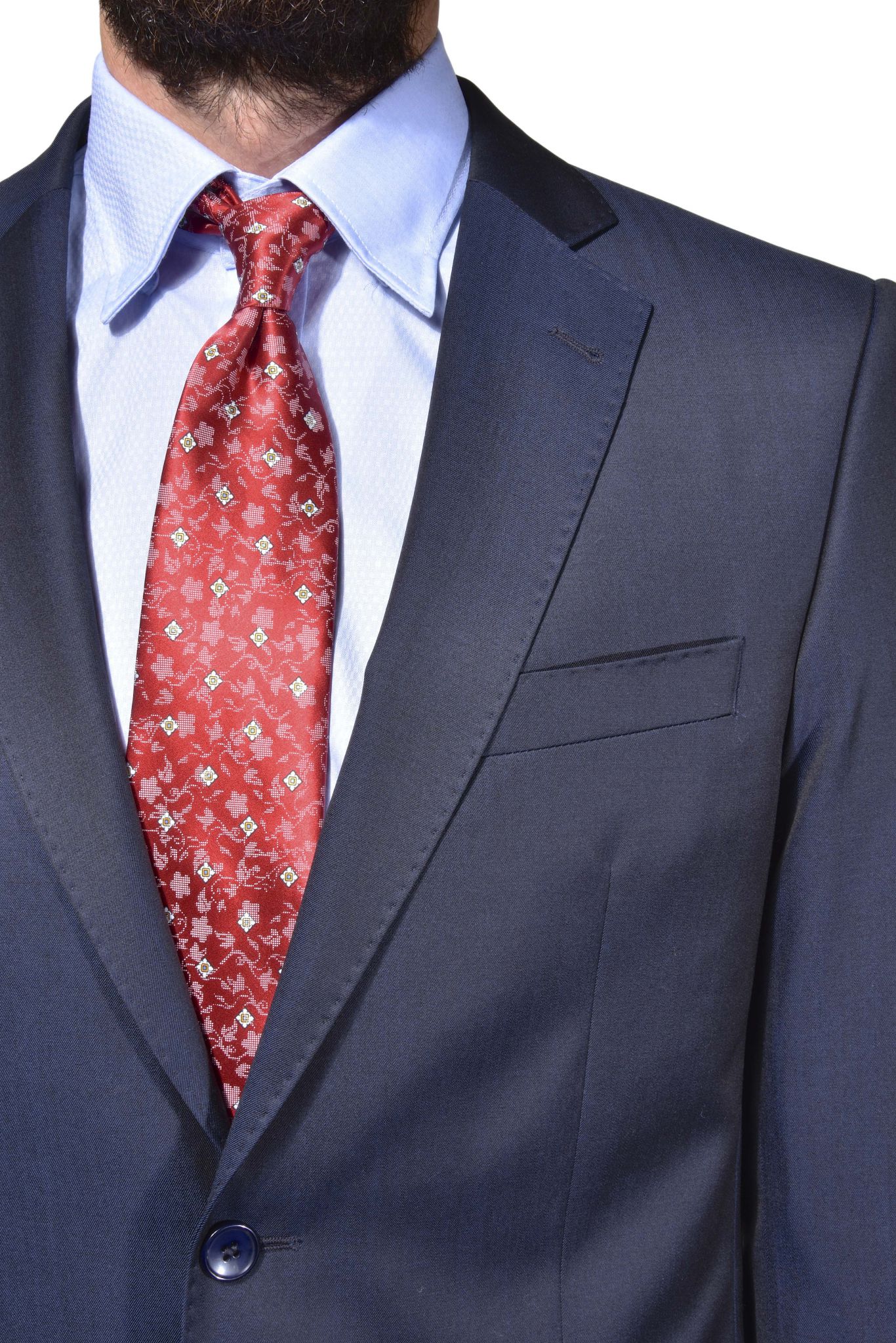 Dark blue wool business suit - Suits - E-shop | alaindelon.co.uk