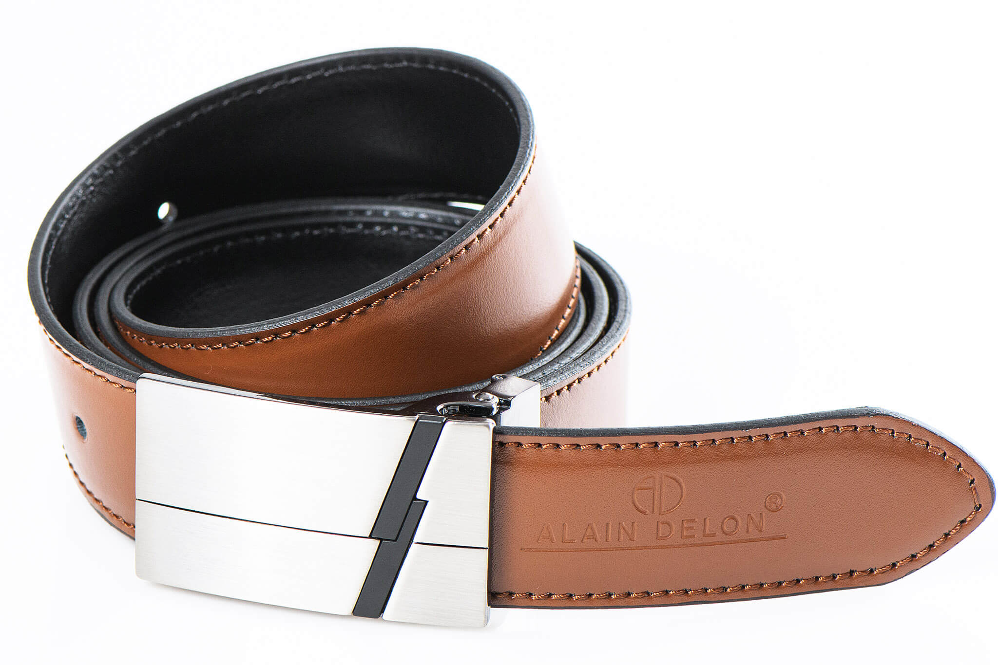 REVERSIBLE LEATHER BELT - Belts - E-shop | alaindelon.co.uk