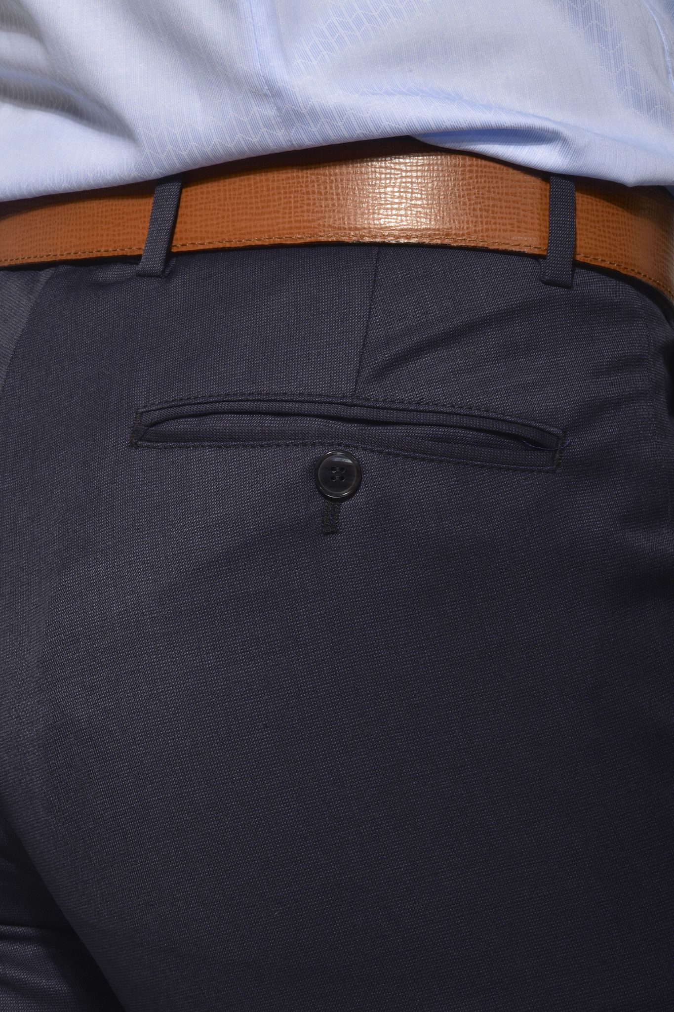 Dark blue basic suit trousers - Trousers - E-shop | alaindelon.co.uk